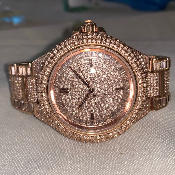 Michael Kors Rose-Gold Sparkle Jewel Crystal Watch - Picture 4 of 7